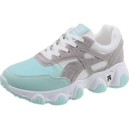 Autumn big shoes womens trend new mesh ventilation shoes mesh red thick sole winter casual shoes