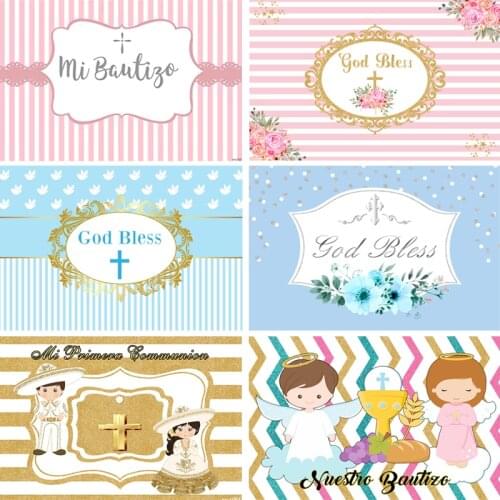 13 Options Baby Baptism Photography Backdrops Holy Communion Cross Boys Girls Photography Backgrounds For Photo Studio Custom