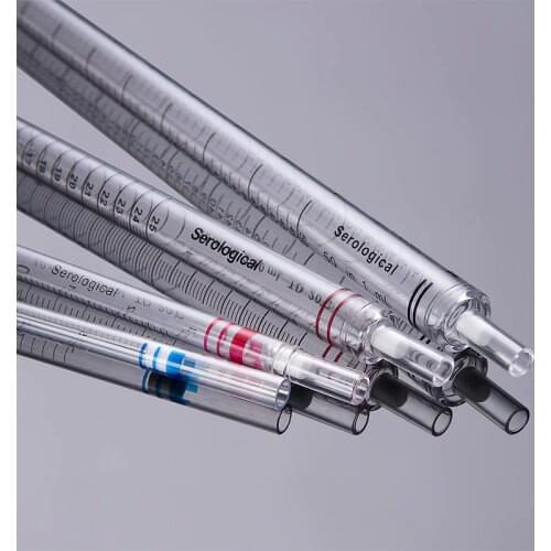 50 Pcs 10ml Serological Pipette Burette Sterile Disposable Plastic