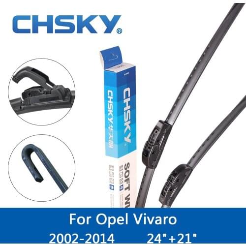 CHSKY Car Windshield Wiper Blade for Opel Vivaro 2002 2003 2004 2005 2006 2007 2008 2009 Fit Hook Arms 18"&16" Windscreen Wipers