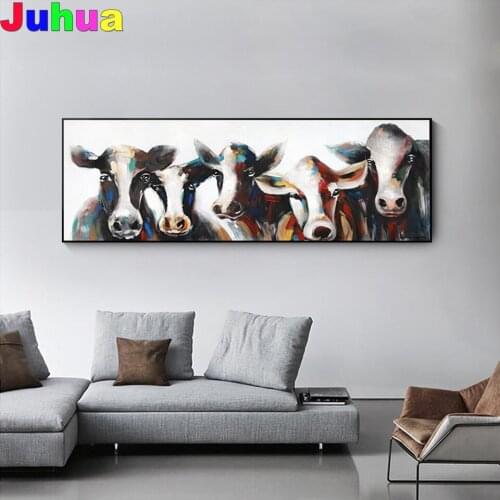 Nordic cow pictures Full Square/round diy Diamond Painting animal Rhinestones 5d Embroidery Handmade Home Decor diamond Stitch