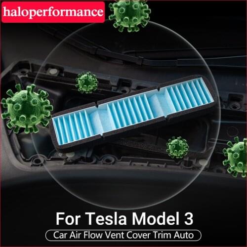 Car Air Protection Decorative Air Flow Vent Cover Trim Auto For Tesla Model 3 Accessories Anti-blocking Model3 Air Intake Cover