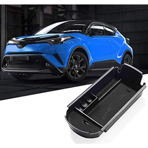 Car Styling Accessories Plastic Interior Armrest Storage Box Organizer Case Container Tray for Toyota C-Hr Chr 2016 2017 2018
