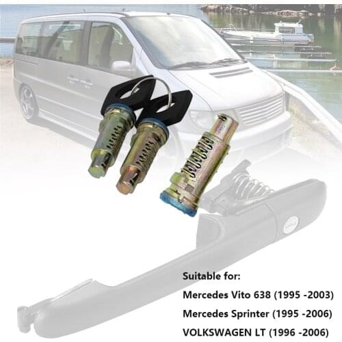 CAR DOOR LOCK BARRELS WITH 3 Lock Cylinders 2 Keys FOR MERCEDES BENZ VITO W638 Mercedes Sprinter VOLKSWAGEN LT 6707600205