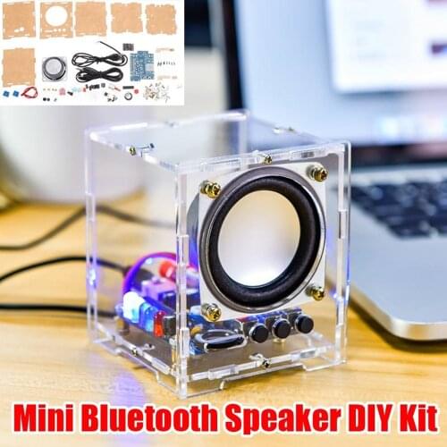 HU-009 Bluetooth Speaker DIY Kit 2 Inch 3W Mini Audio Speaker Unit Electronic Component Wireless Wired 5V DC With Acrylic Shell