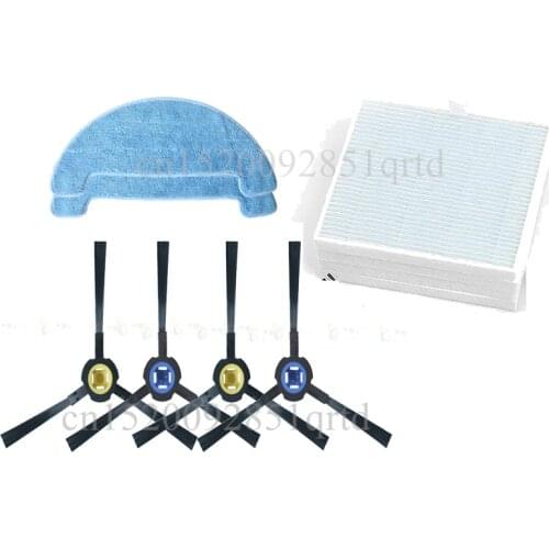 Side Brush HEPA Filter Mop Cloth for AMIBOT Animal XL H2O Connect Ilife V8S V80 V8c/V85/V8e/V8 Plus Robotic Vacuum Cleaner Parts