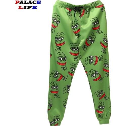 3D The Frog Joggers Pants Men/Women Funny Cartoon Sweatpants Elastic Waist Joggers Pant Men Hip Hop Casual Trousers customizable