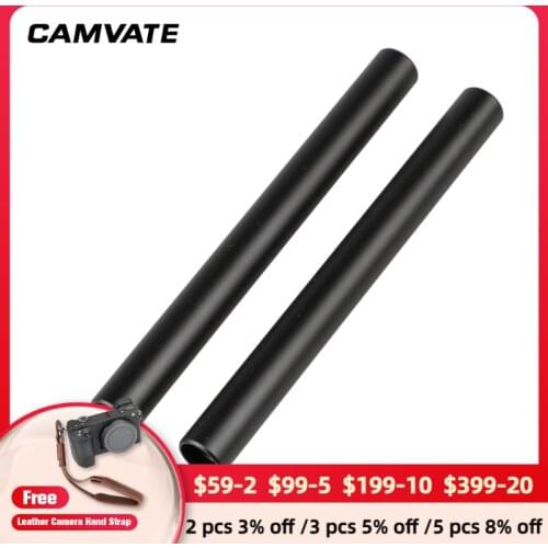 CAMVATE 15mm Rod Aluminum Anodized M12 Pipe 150mm Long (2 Tubes) C1900