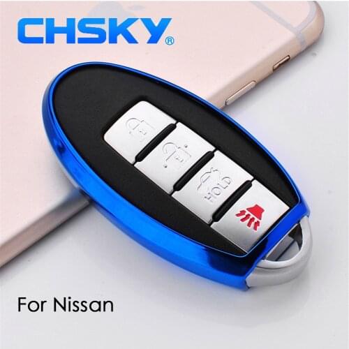 CHSKY Car Styling Soft TPU Car Key Case Shell For Nissan X-Trail Sunny Car key Cover Case Car Accessories