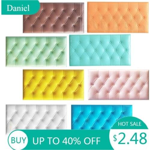 ChildrenS Room Soft Bag Decoration Baby Anti-Collision Headboard Bedroom Self-Adhesive Cartoon Wall Stickers