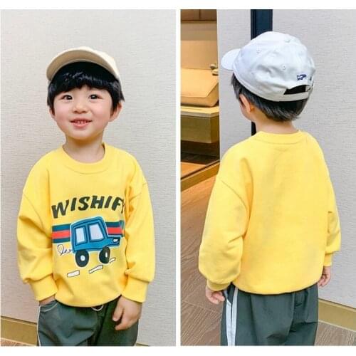 2 3 4 5 6 Year Old Kids Long Sleeve Tops Spring/autumn Children Hoodie Boys Sweatshirts Cartoon Fashion Boy Pullover Tide Brand