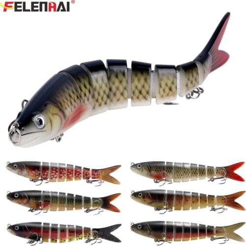 FELENHAI 13.5cm Sinking Wobblers Fishing Lure 8-Segment Hard 19.5g Crankbait Swimbait Artificial Bait For Casting Spinning Rod