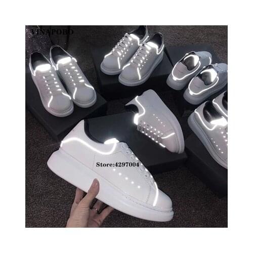 2021 Luxury Design High Quality Men and Women White Shoes Woman Thick Bottom Platform Alexander Sneakers Casual Couple Shoes