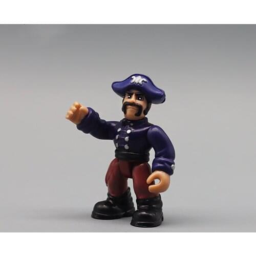 6 Pcs/set Pirate Action Figure Toys Skeleton Captain Crew Figure Fighting Game Weapon Model Toy for Boys Children Christmas Gift