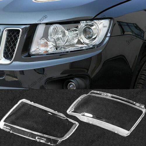 Left and Right Front Kit Cover Lens For Jeep Compass 2011 2012 2013 2014 2015