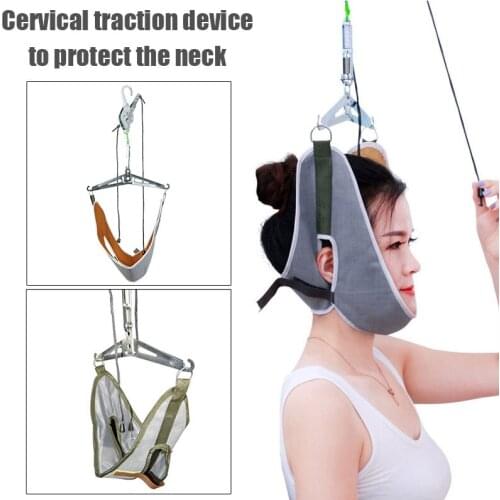 Hot Cervical Traction Over Door Neck Massager Device Kit Stretcher Adjustment Chiropractic Back Head Massager Relax Tool sy998