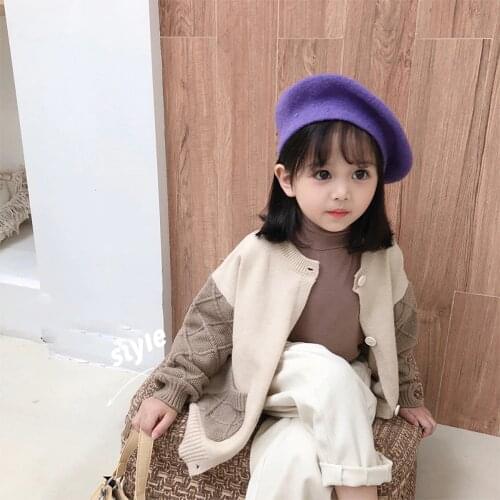 Fashion Baby Girls Long Sleeve Cardigan Spring Autumn Warm Knitted Sweater Jacket Casual Outerwear Coats Kids Children Clothes