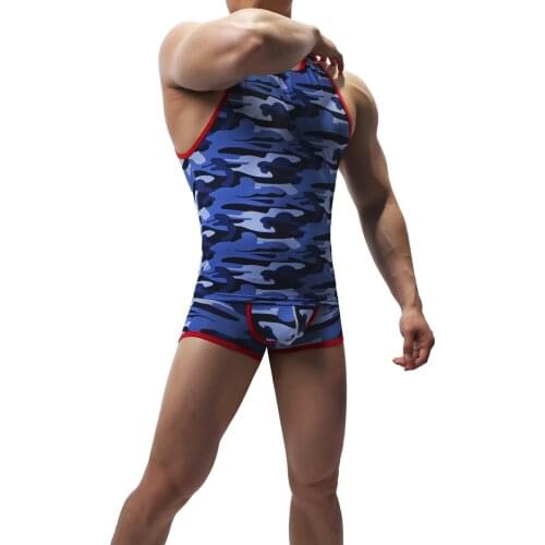 Men Sleeveless Vest Camouflage Sport T-shirt Casual Bottoming Undershirt Slim Fit Tops Mesh Nylon Tank Tops Breathable Underwear