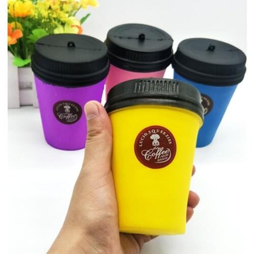 Soft Squishes Coffee Cup Antistress Entertainment Novelty Gag Toys Gadget Stress Relief Anti-Stress Practical Joke Surprise Gift