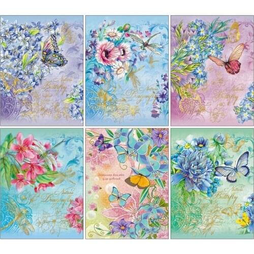 PDMDOG Diamond Mosaic Flowers 5D DIY Diamond Painting Butterfly Handmade Gift Rhinestones Pictures Sale Wall Decor