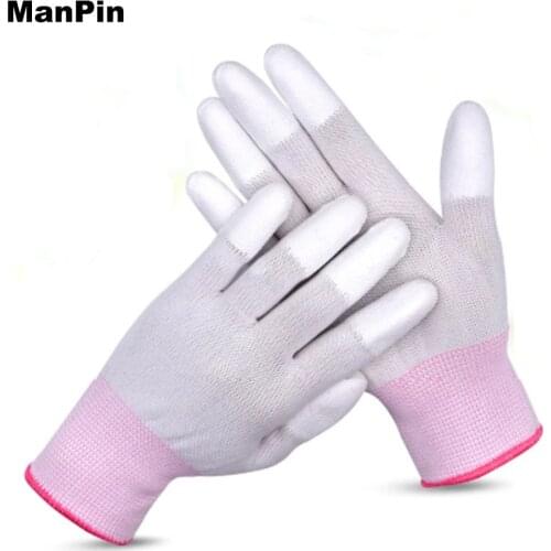 Carbon Fiber Gloves PU Insulation Coating Finger Protective Anti static Electronic Hand Working Mobile Phone Tablets Repair Tool