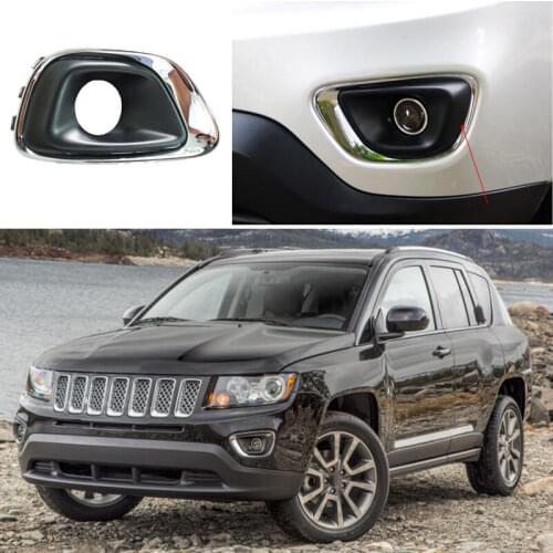Fit For Jeep Compass 2.4L 2015-2016 High quality Front Left+Right Fog Lights Decoration Cover