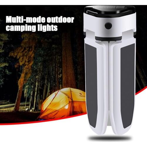 Portable Solar Camping Light Waterproof LED Outdoor Flashlight Power Bank Spotlight Lantern Tent Luces Exterior Luz Placa Lamp