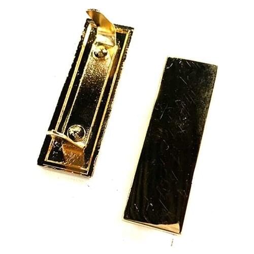 Sewing crafts rectangle metal purse label tags, Laser Engrave Your Brand On Label, Sew bags handmade metal labels tag