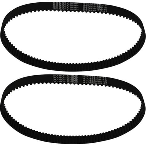 2Pcs Driving Belt Band Accessory Drive Timing Belt HTD 535 5M 15 535-5M-15 for E-Scooter Electric Bike Replacement Belt