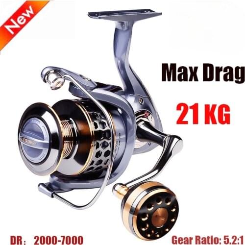 New Premium Max Drag 21KG Spool Saltwater Fishing Reel Spinning Reel Casting Reel Bass Carp Fishing Baitcasting Reel