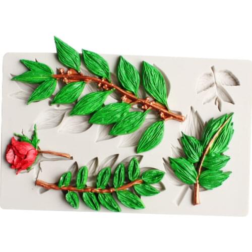 Sugarcraft Leaf flower silicone mold fondant mold cake decorating tools chocolate gumpaste mold