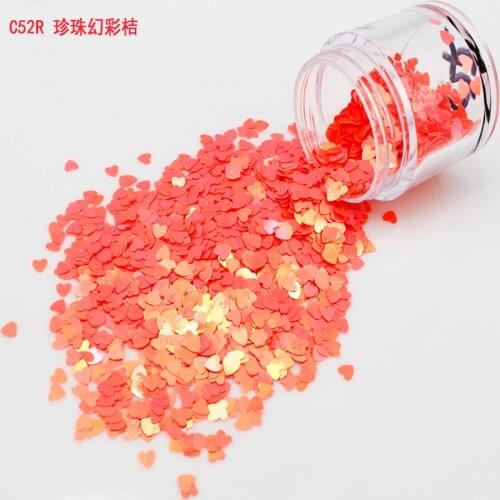 10g/bag aser Silver Pink Nail Polish Sequins DIY Nail Design Decoration Transparent Love Heart-shaped Flaky Manicure Tips