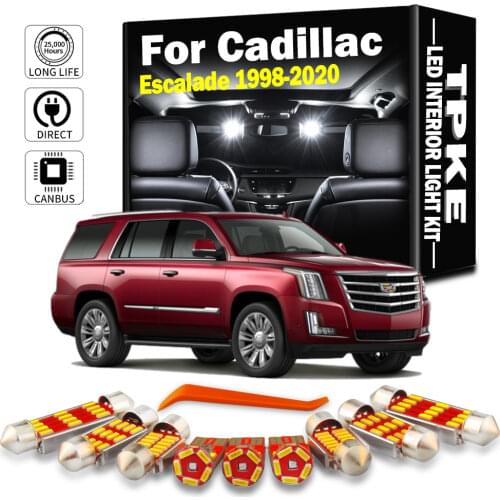 TPKE White Auto LED Interior Map Dome Door Light Kit For Cadillac Escalade 1998-2018 2019 2020 Canbus Error Free Car Accessories