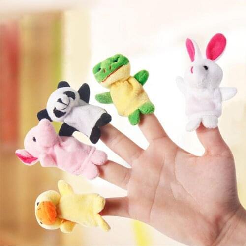 10pcs Baby Appease Toys Soft Mini Doll Finger Puppet Kit Children Portable Interactive Present for Infant Kids Gift