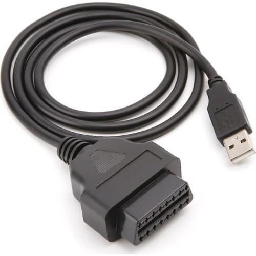 16Pin OBD2 To USB Port Charger Adapter Cable Connector Diagnostic Tool