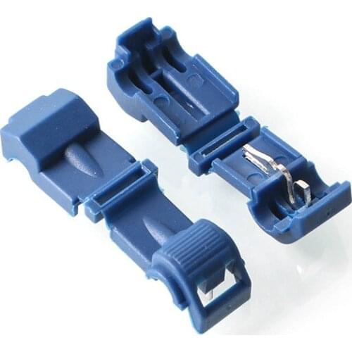 2PCS T-type Break Free Line Quick Terminal Clip Connector Connector Joint Lossless Splitter Terminal Line Clip Blue T2