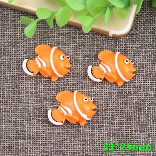 30PCS clownfish resin accessories DIY mobile phone shell beauty hair accessories hair clip DIY jewelry