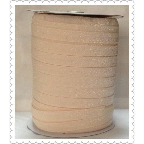 50yards/lot) Non - stretch 1.5" Frosted Ivory Metallic Ribbon
