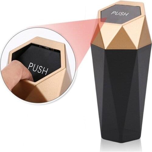 Car Trash Can Portable Car Dustbin With Lid Leak-proof Auto Trash Bin Mini Garbage Bin For Automotive Car Home Bedroom Office