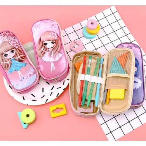 Pencil Case Japanese Kawaiis Anime Case School Supplies Girl Case Pens Office Materiais Escolares Plumier Strawberry Milk Pensil