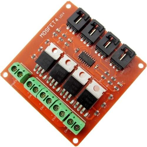 Four Channel 4 Route MOSFET Button IRF540 V4.0+ MOSFET Switch Module