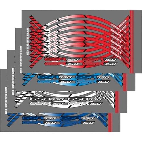 For SUZUKI GSR750 GSR 750 Motorcycle Wheel Decal High Quality Reflective Sticker Waterproof Wheel Sheet With logo gsr 750