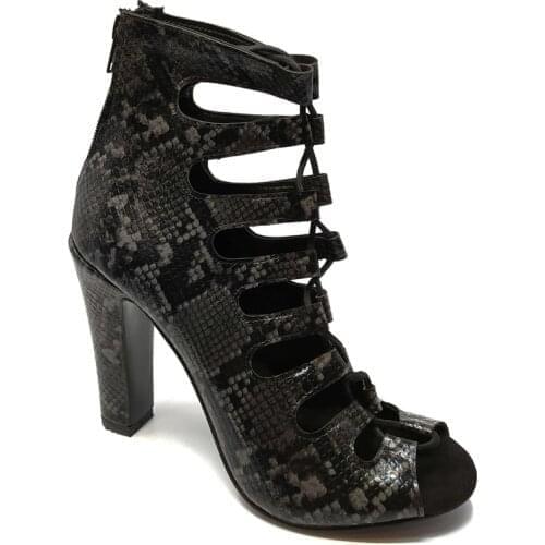 Esmeralda High Heels Dance Shoes Snake Pattern Comfortable Black