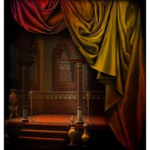 Curtains Column Window Room Staircase Backgrounds polyester or Vinyl cloth High quality Computer print wall photo backdrop