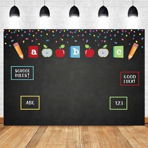 Yeele Welcome Back to School Backdrop Blackboard Baby Children Photography Background Vinyl Photocall Photozone Photophone Shoot