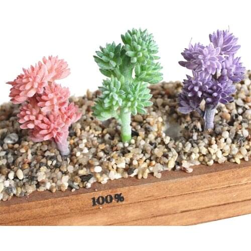 Colorful Artificial Succulents Plants Wedding Home Garden Decorations art fake fat plant Flower Arrangement Accessories Bonsai