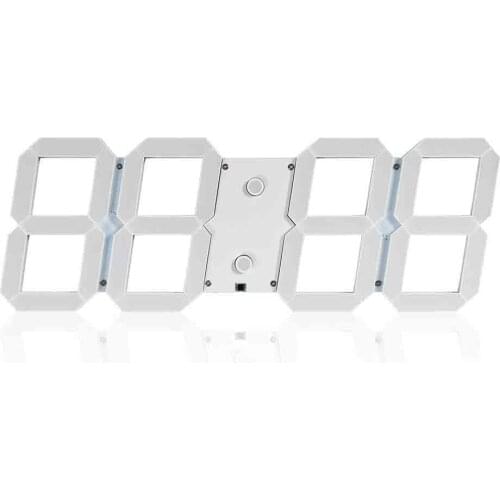 Creative Alarm Clock for Living Room Nordic Minimalist Hollowed Out Led Wall 3D Decorative Bluetooth