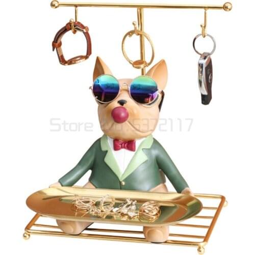 Iron frame desktop storage box creative porch jewelry ornaments decorative hook household storage frame