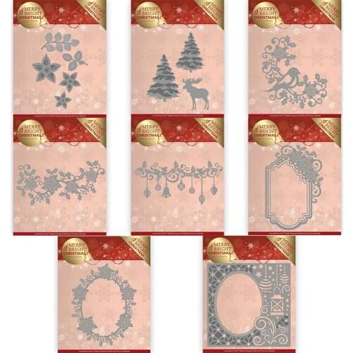 Piggy Craft metal cutting dies cut die mold Merry Christmas Series Scrapbook paper craft knife mould blade punch stencils dies