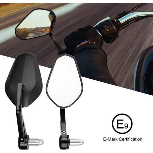 Motorcycle Mirror Handlebar E-mark Bar End Mirror Motorcycle For MT09 MT07 CBF500 CB500F CBR600R cb500x NC700X R1150R vt750 ATV